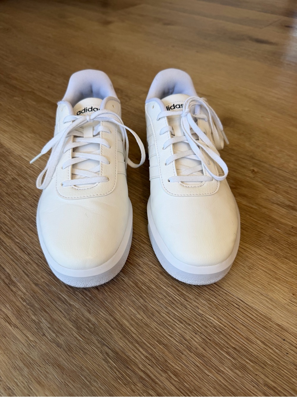 adidas grand court 2.0 White Low-Top Leather Sneakers woman size 10 shoes